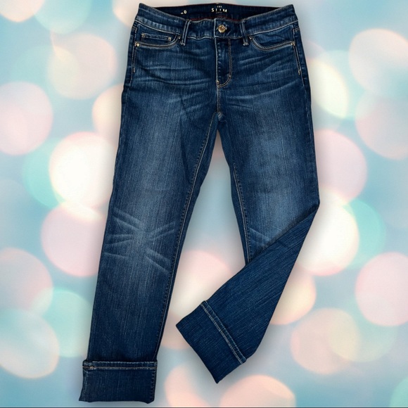 White House Black Market Women’s Skinny Crop Mid-Rise Denim Jeans Size 0 - Picture 2 of 7